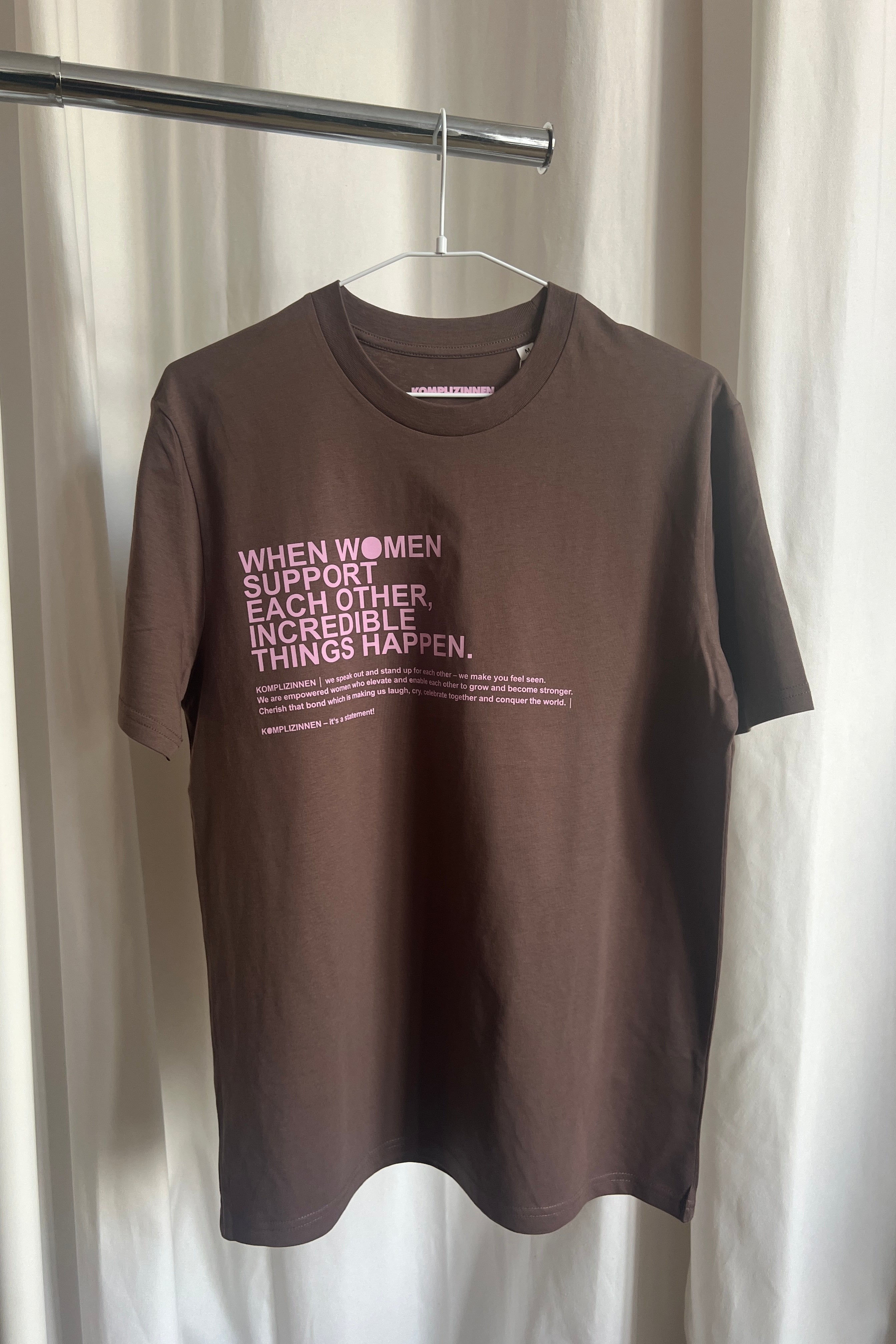 Shirt WOMEN SUPPORT brown/ rosé LIMITED EDITION