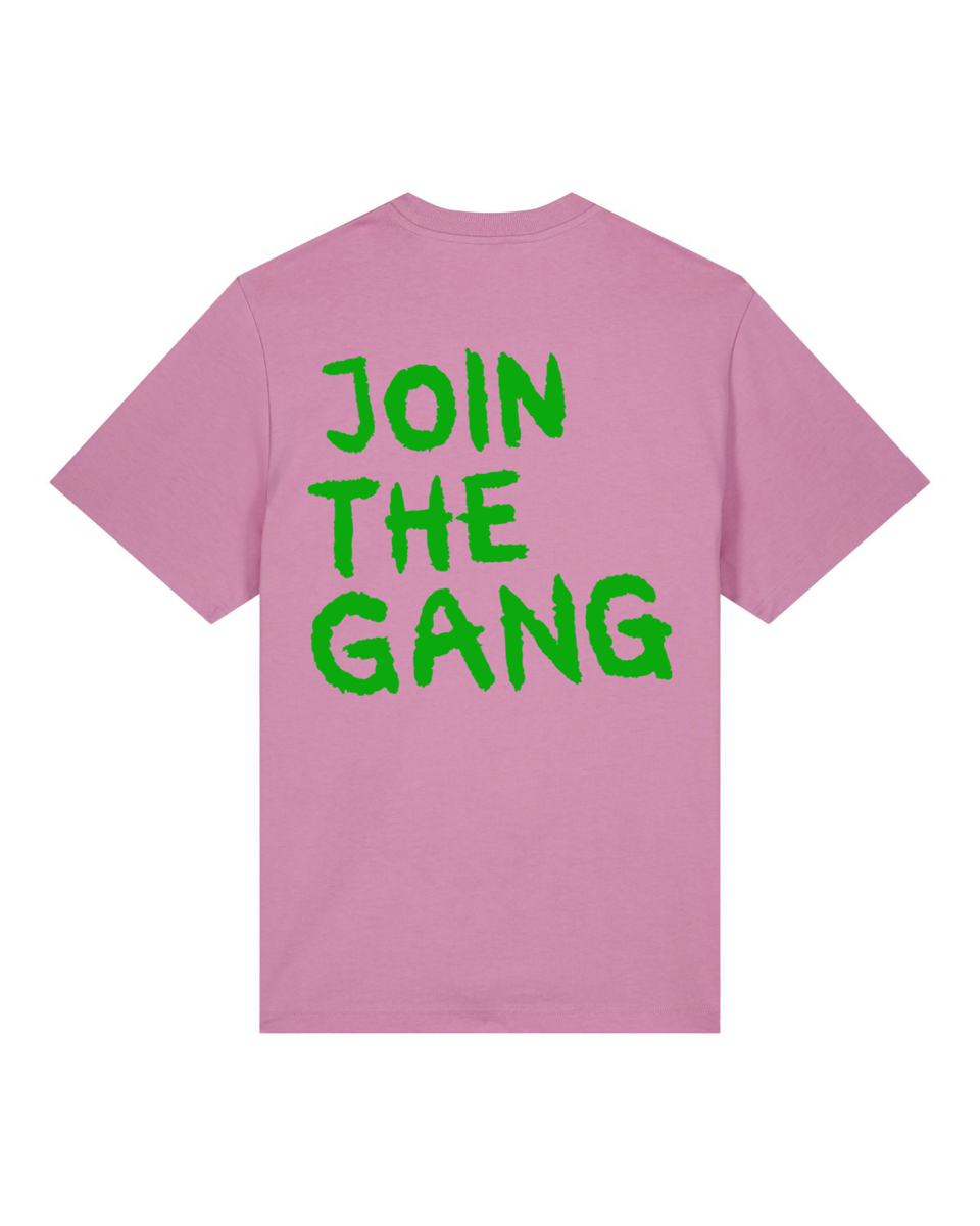 Shirt JOIN THE GANG pink/ grün