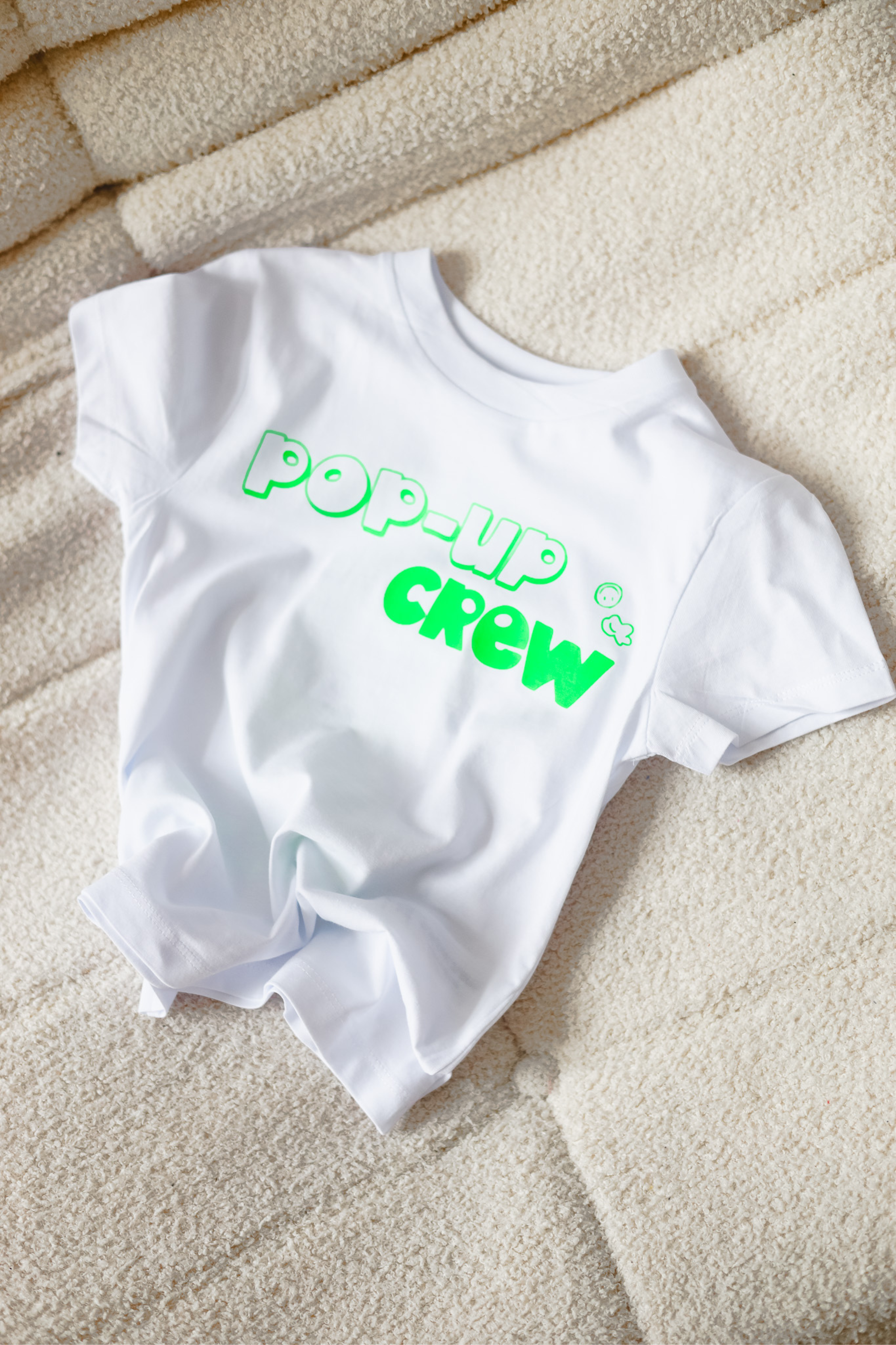 Kids Shirt POP-UP white/ neon-green