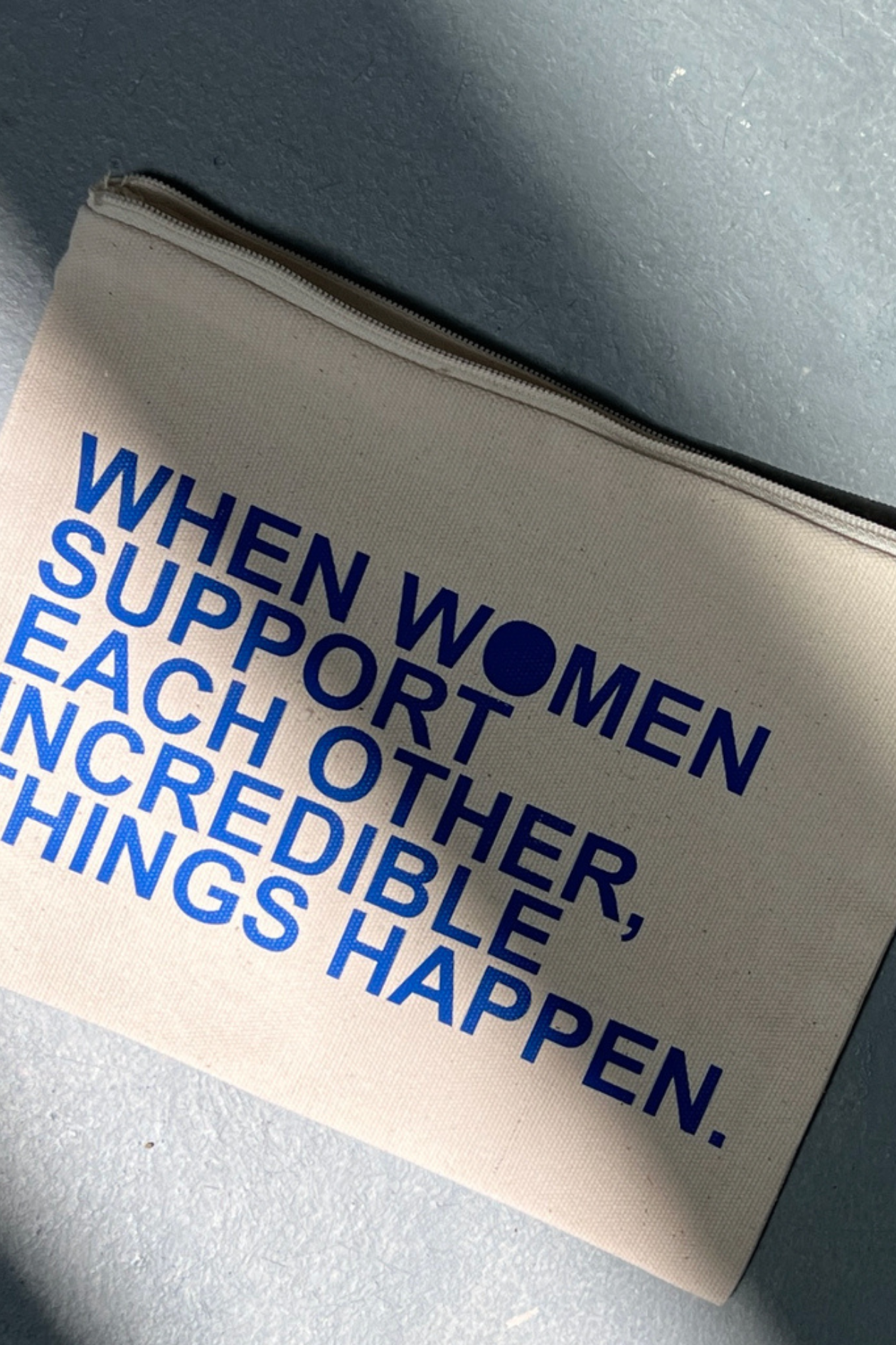 Pouch WOMEN biege/ blue