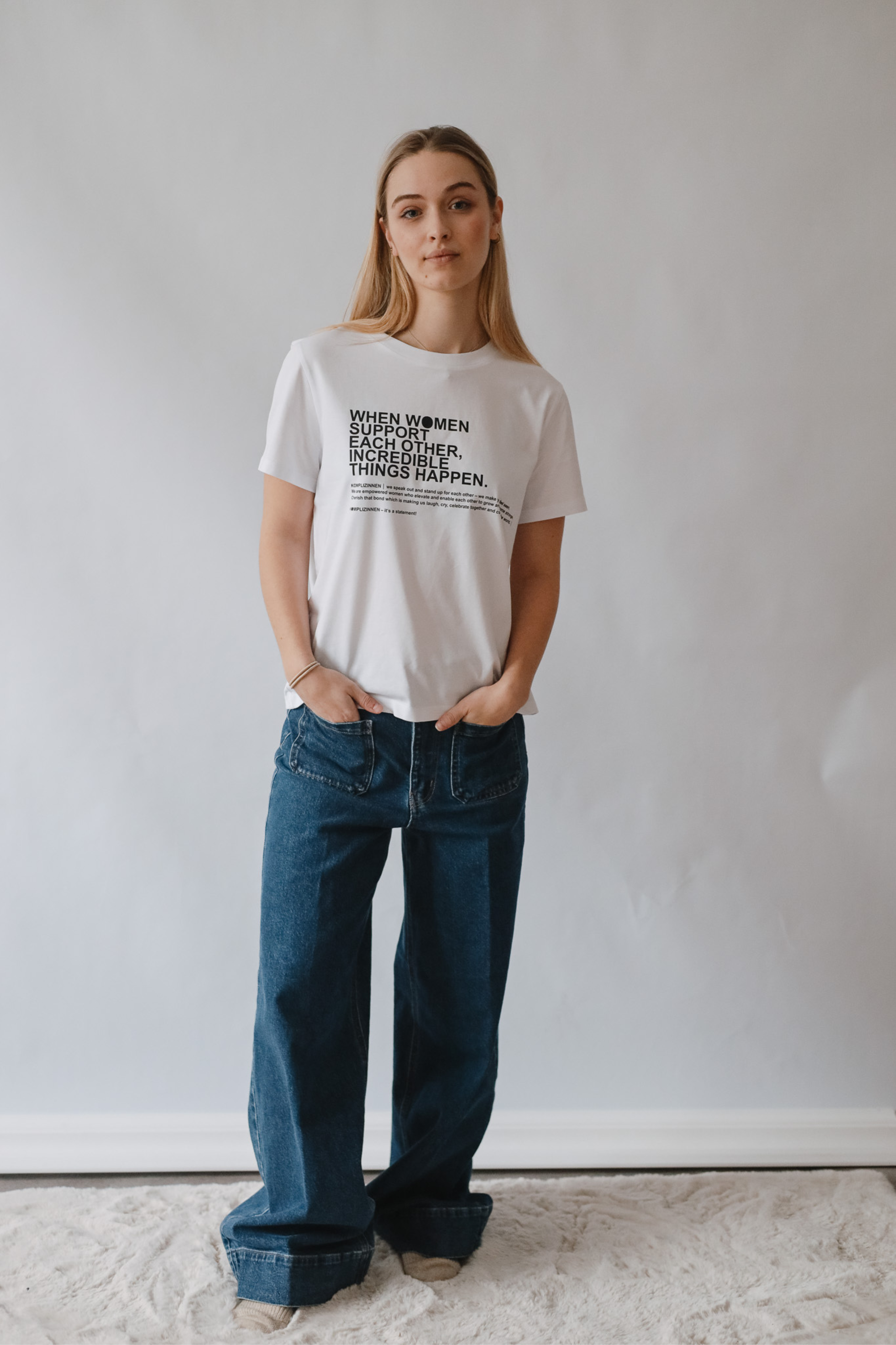 Shirt WOMEN SUPPORT white/ black