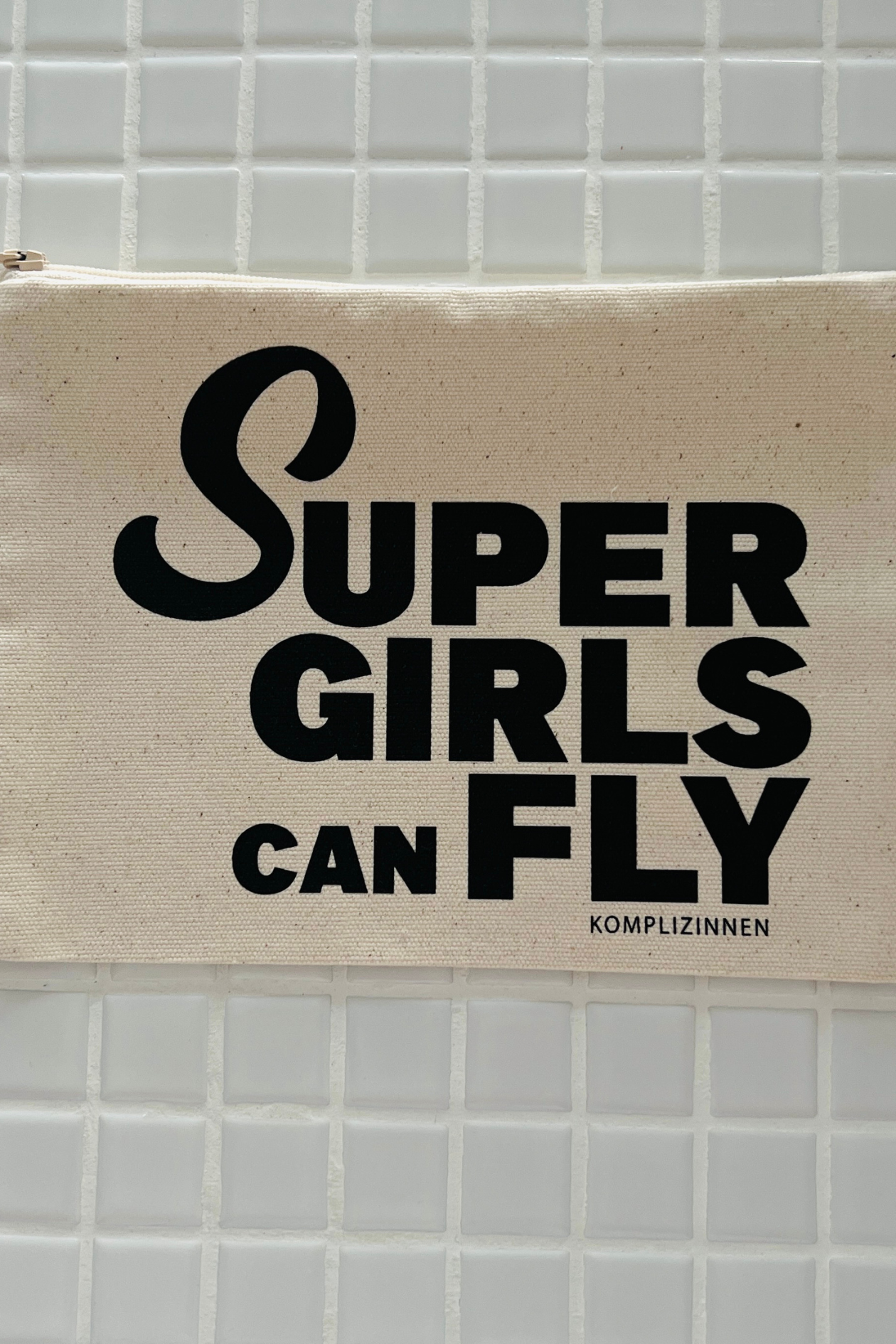 Pouch SUPERGIRLS beige/ black