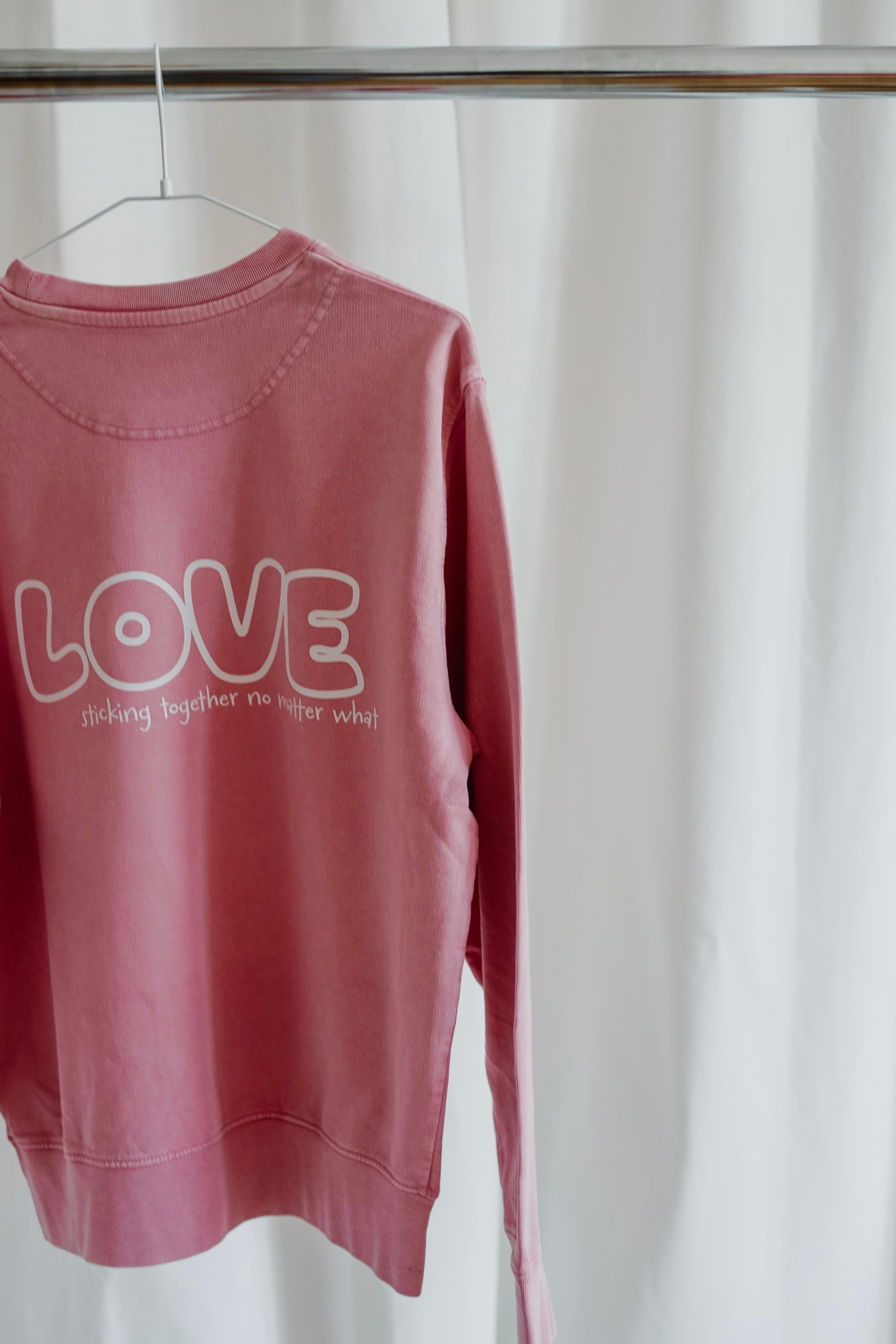 CREWLOVE MORE THAN TWO Sweater pink/ weiß