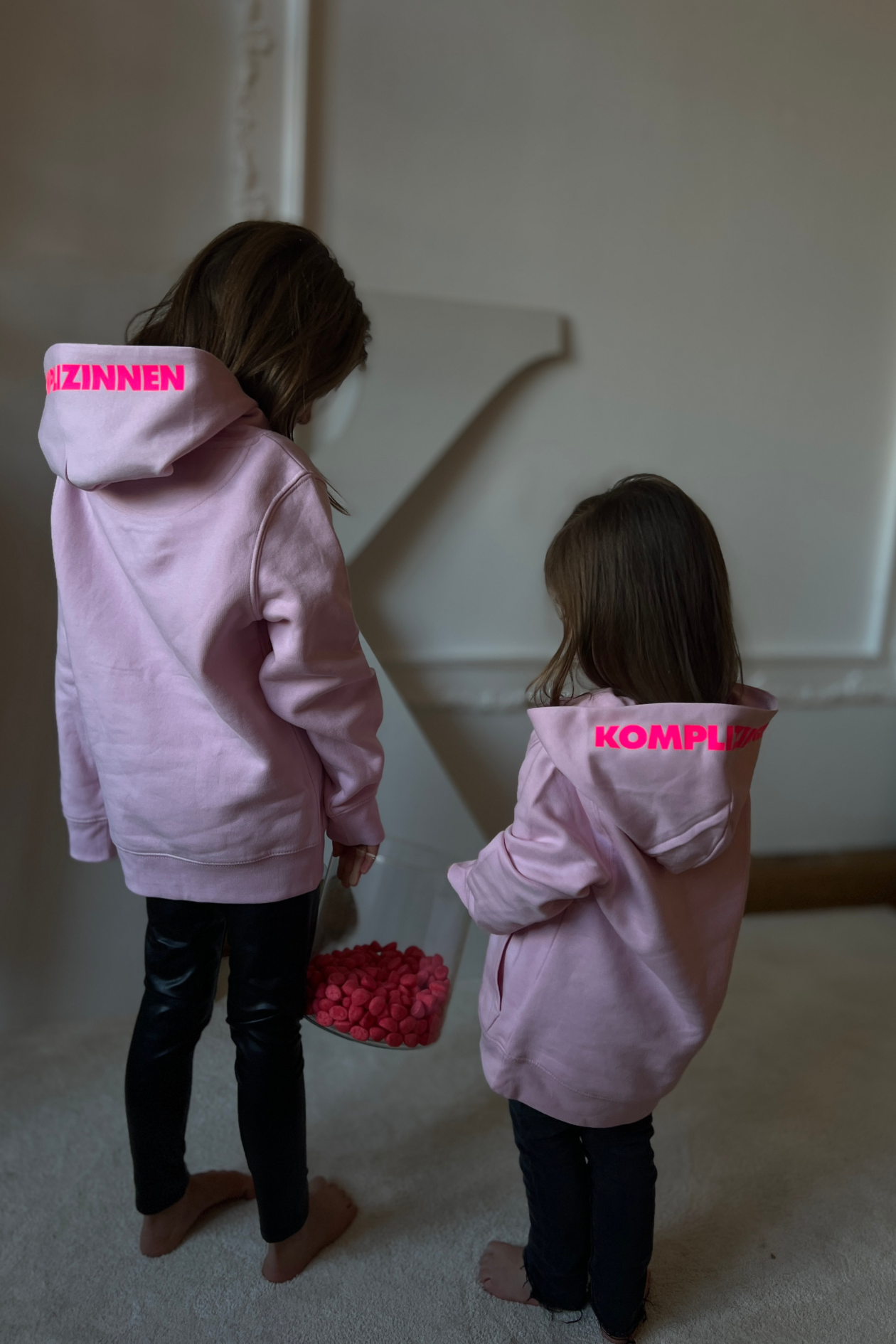 Kids Hoodie SMILEY pink/ neon-pink
