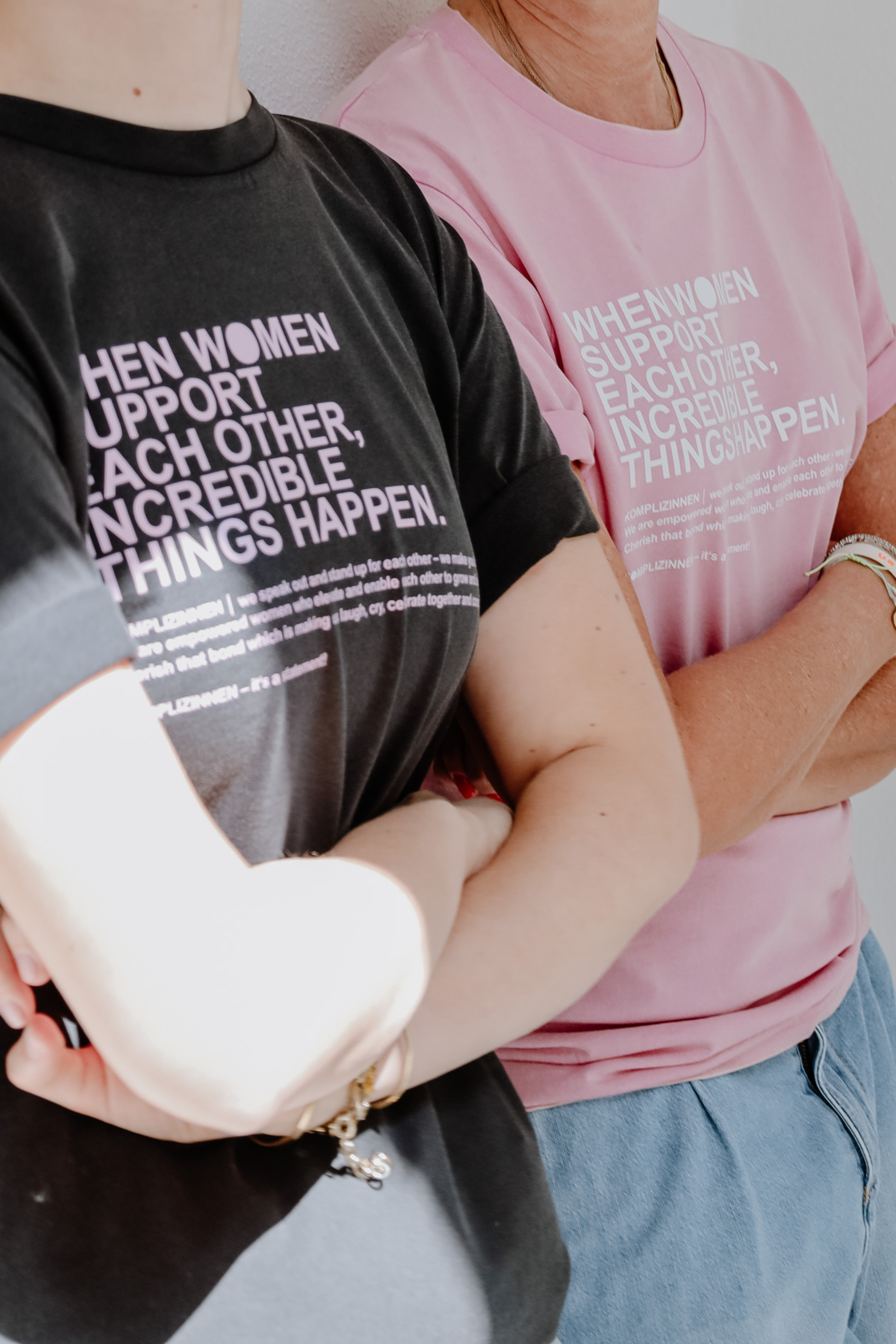 Shirt WOMEN SUPPORT vintage black/ rosé