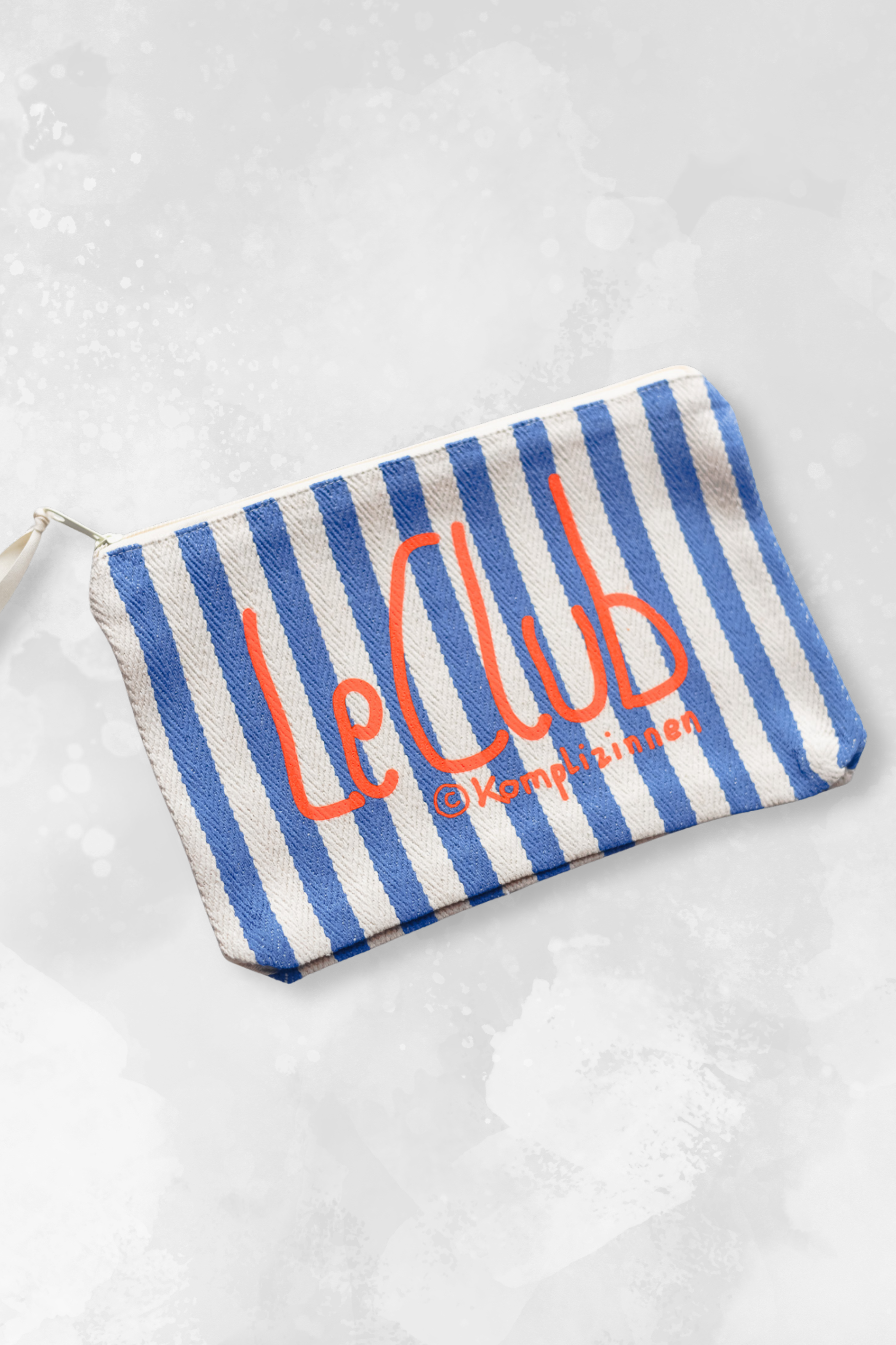 Pouchette LE CLUB sky-blue stripes