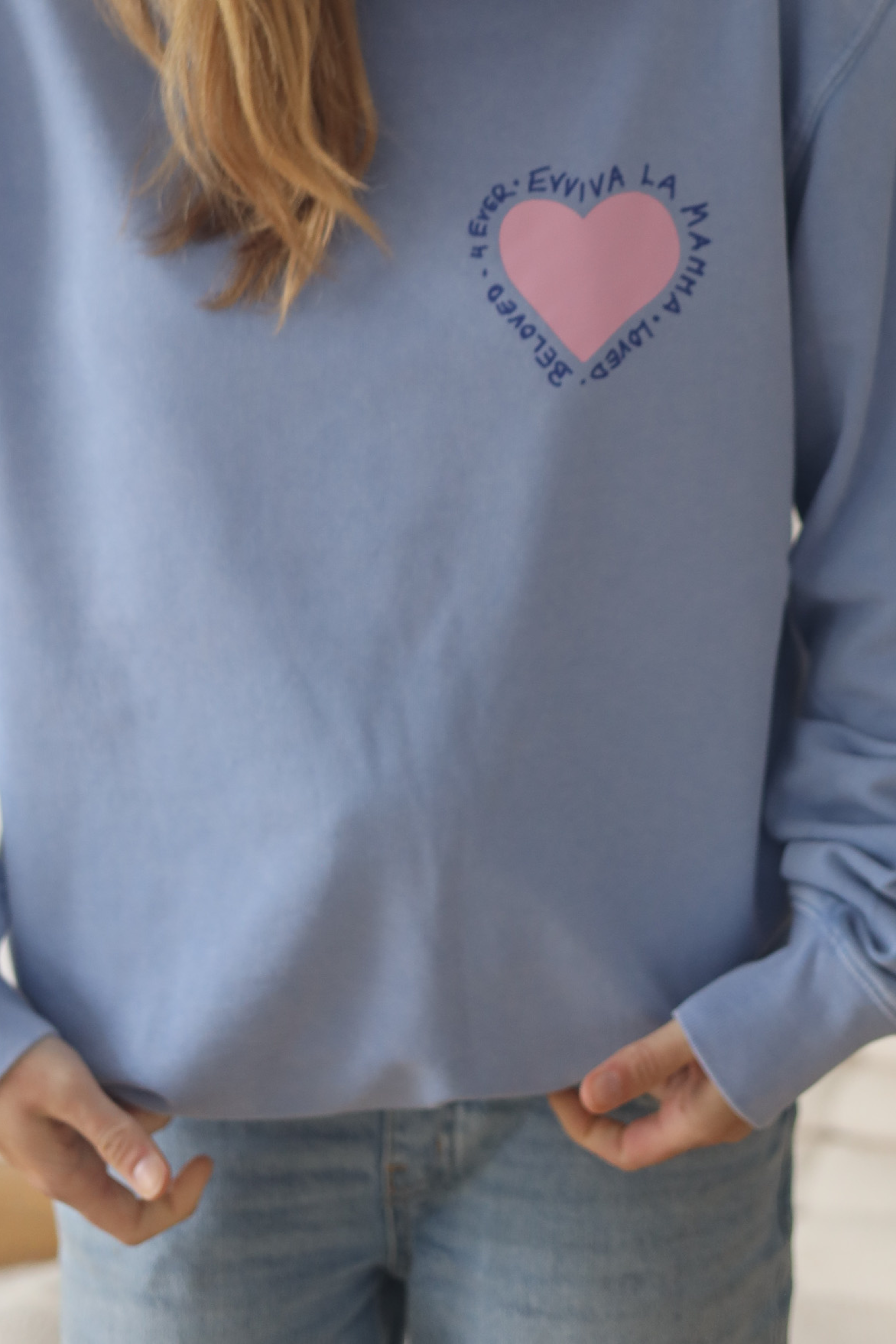 EVVIVA LA MAMMA Sweater skyblue
