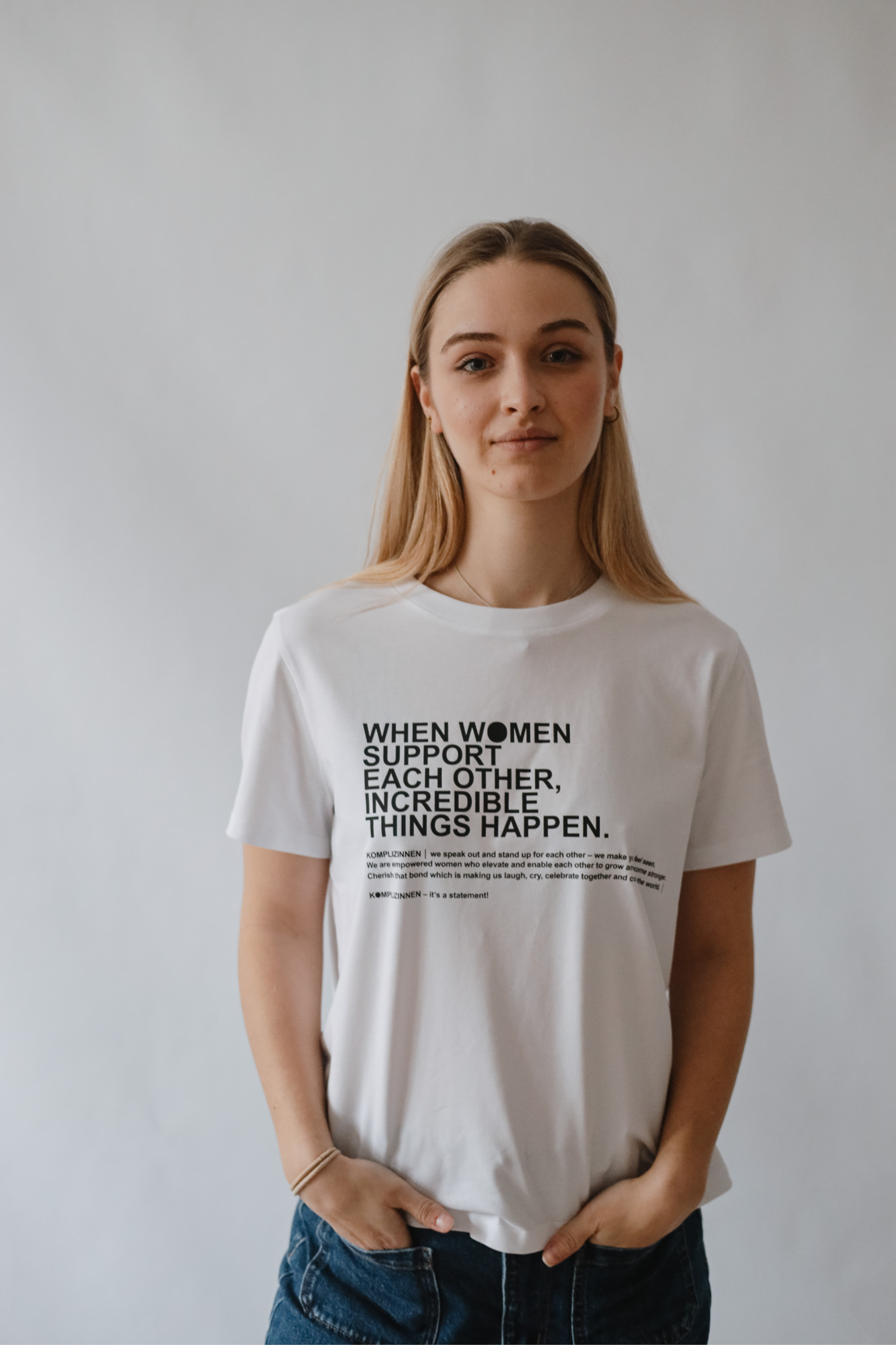 Shirt WOMEN SUPPORT white/ black