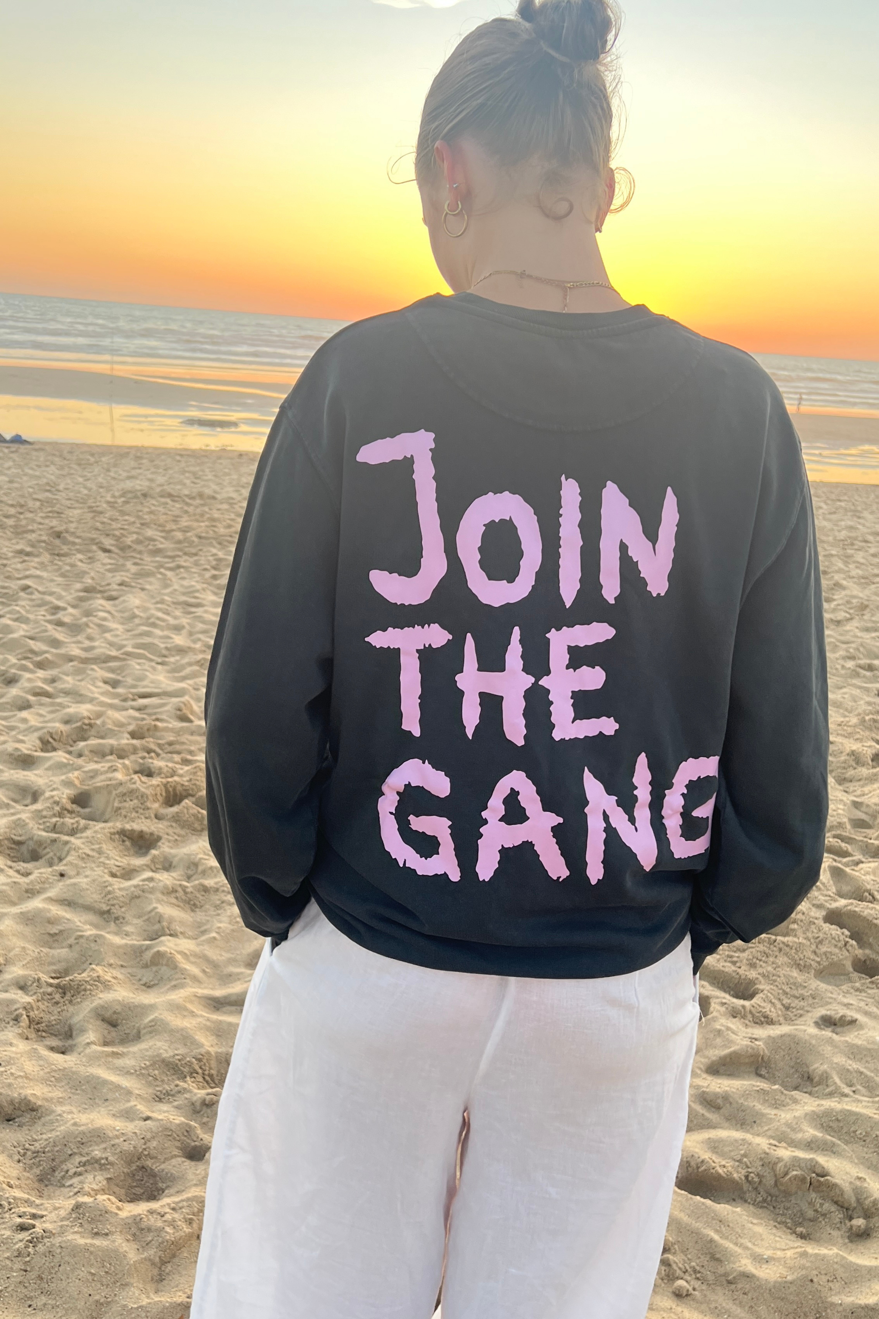 JOIN THE GANG Sweater vintage black/ pink