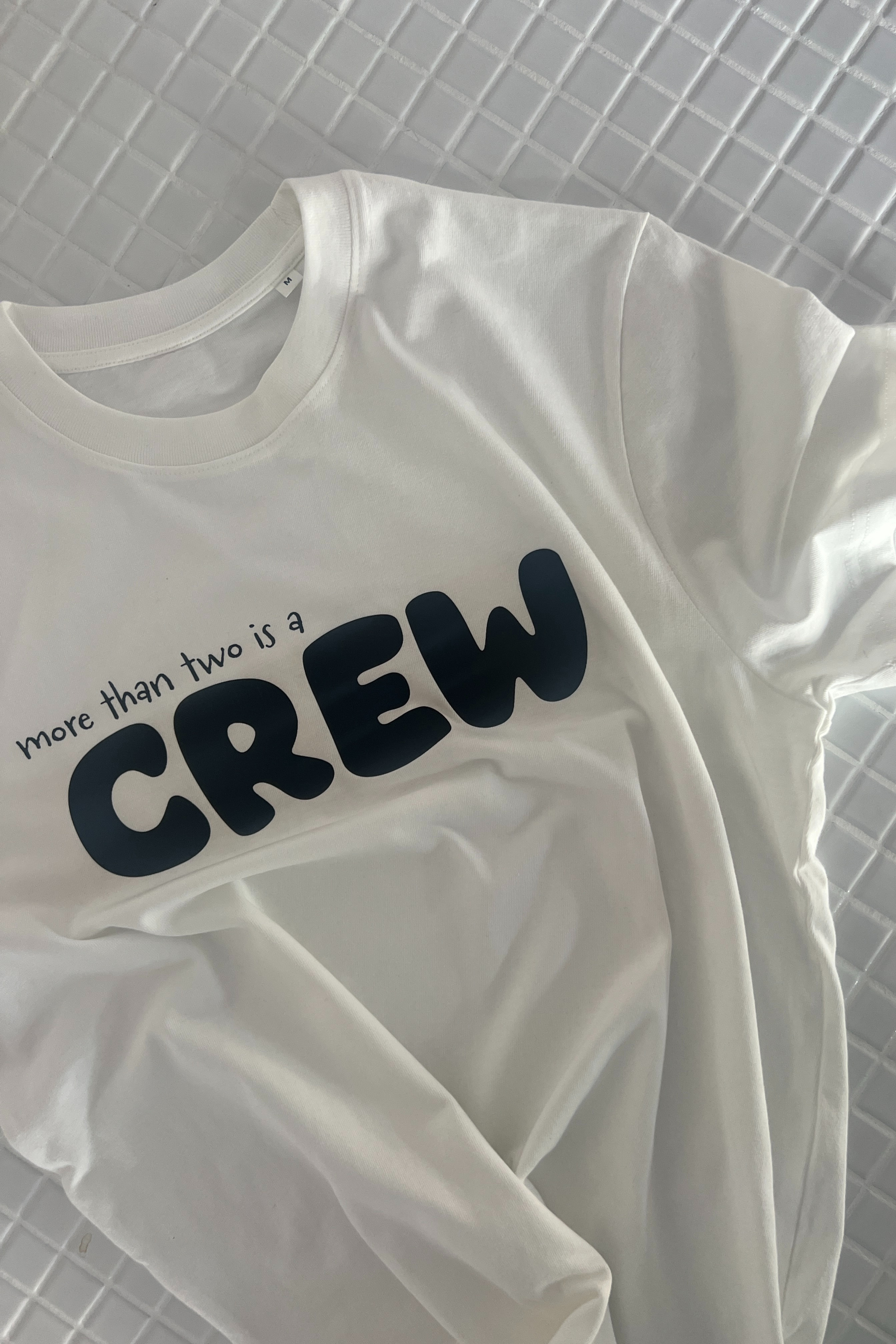 Shirt CREWLOVE more than two off-white/ black