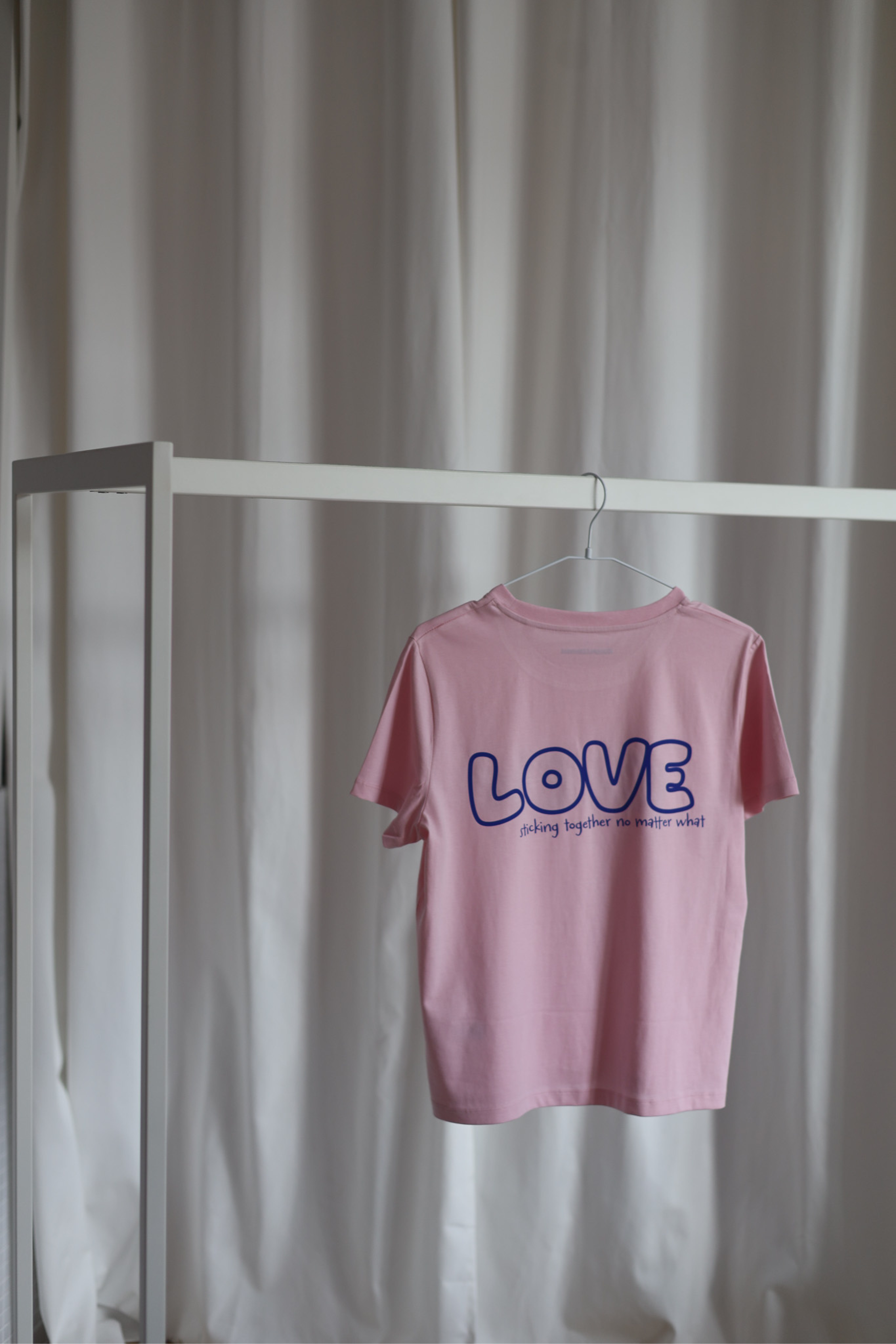 Shirt CREWLOVE more than two pink/ blue