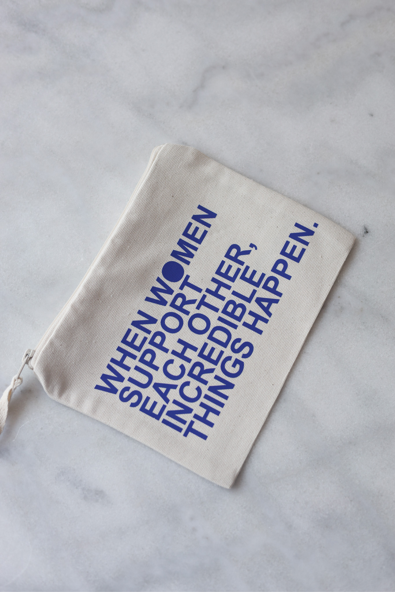 Pouch WOMEN biege/ blue