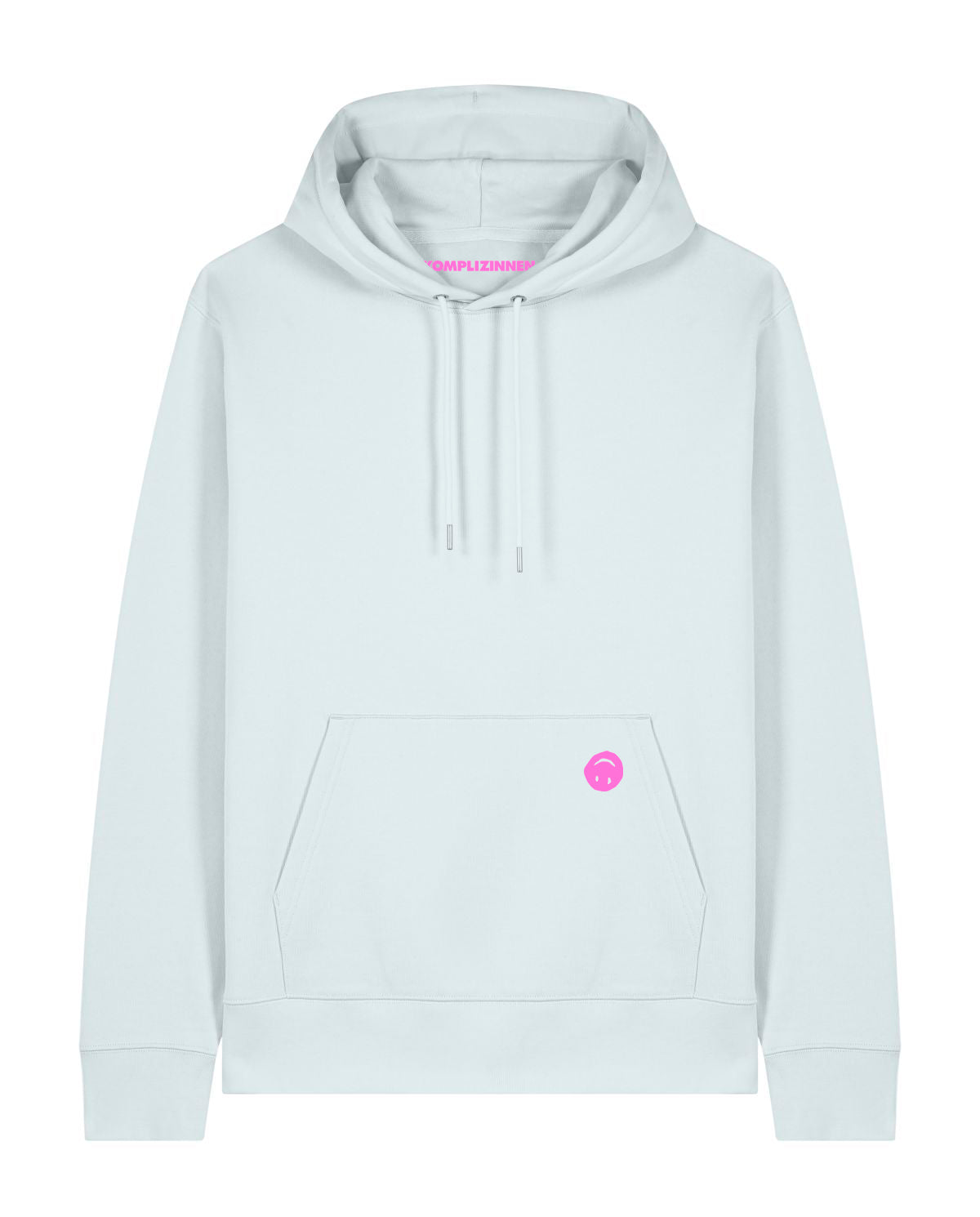 Smiley Hoodie 2.0 sky blue/ reflektive pink
