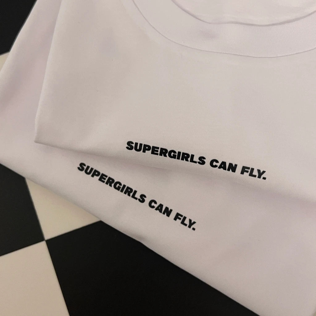 SUPERGIRLS can fly Shirt white